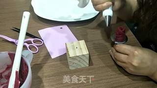 韩式豆沙裱花--多肉植物系列的做法步骤:11