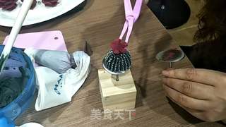 韩式豆沙裱花--多肉植物系列的做法步骤:21