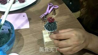 韩式豆沙裱花--多肉植物系列的做法步骤：22