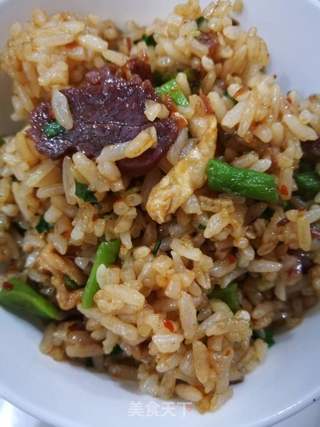 火腿豆角饭的做法步骤:3