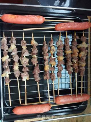 烤羊肉串(简单粗暴烤箱版)的做法步骤:6