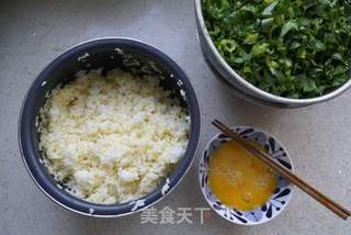 空心菜蛋炒饭的做法步骤:3