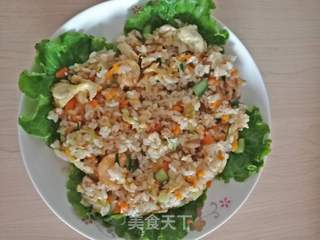 虾仁炒饭的做法步骤:8