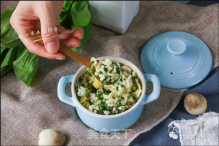豆腐鸡蛋蔬菜焖饭的做法步骤:8