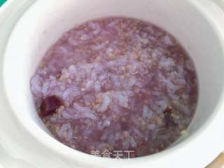 【宝宝辅食】紫薯双米粥的做法步骤:6