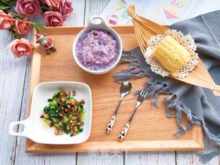 【宝宝辅食】紫薯双米粥的做法步骤:10