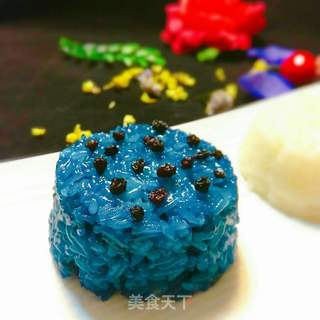 蝶豆花糯米饭的做法步骤:24