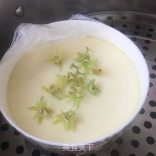 石斛花蒸蛋的做法步骤:13