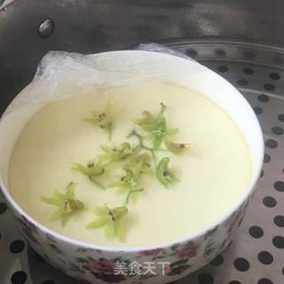 石斛花蒸蛋的做法步骤:14