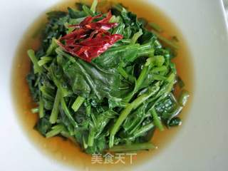 芥末油拌菠菜的做法步骤:7