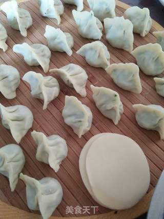 虾仁韭菜鸡蛋饺的做法步骤:7