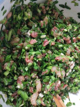 韭菜虾仁肉三鲜饺子的做法步骤:5