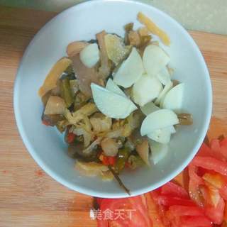 番茄鸡蛋酸汤铺盖面的做法步骤:3
