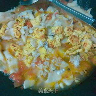 番茄鸡蛋酸汤铺盖面的做法步骤:19