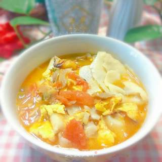 番茄鸡蛋酸汤铺盖面的做法步骤:21