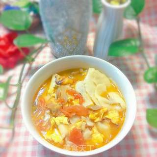 番茄鸡蛋酸汤铺盖面的做法步骤:22
