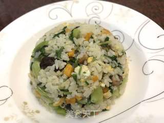 空心菜炒饭的做法步骤:6