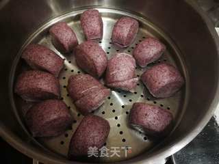 杂粮刀切馒头的做法步骤:17
