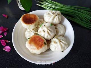 韭菜虾仁水煎包的做法步骤:8