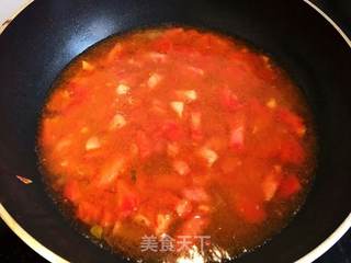 西红柿鸡蛋疙瘩汤的做法步骤:7