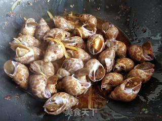 辣炒花螺的做法步骤:6