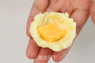 暑假零食——爆浆土豆丸子的做法步骤:6