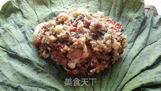 荷叶糯米鸡的做法步骤:11