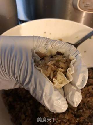 腊味香菇糯米烧麦的做法步骤:23
