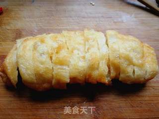 南瓜藤拌油条的做法步骤:4