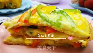 鸡蛋披萨饼的做法步骤:10