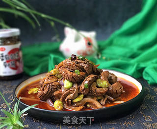 豆豉辣酱爆腰花的做法步骤:17