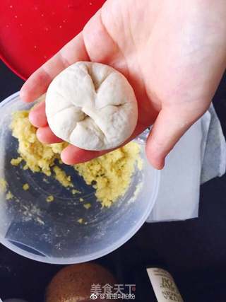 麦麸皮做的绿豆包的做法步骤:5