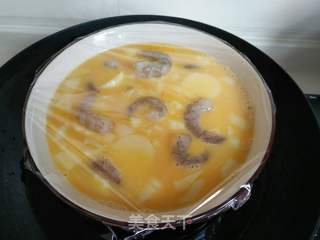 豆腐虾仁鸡蛋羹的做法步骤：6