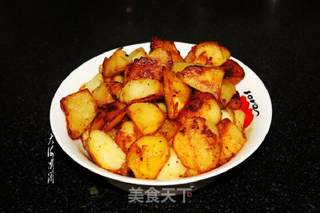 香煎土豆块的做法步骤:5