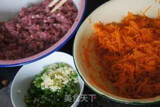 牛肉胡萝卜馅包子的做法步骤:2