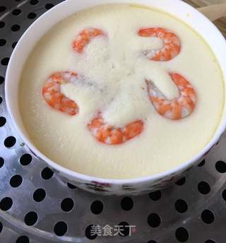 “鲜虾”基围虾蒸蛋的做法步骤:15