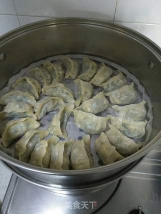 虾仁五色馅蒸饺的做法步骤:13