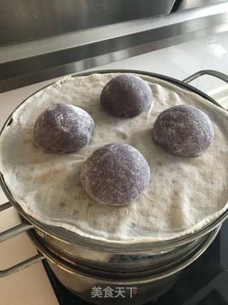 黑米馒头的做法步骤:7