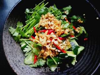 香菜拌黄瓜的做法步骤:6