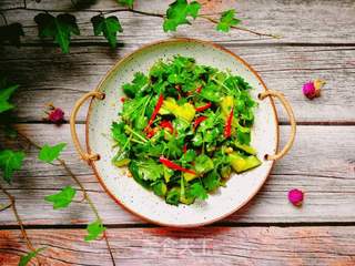 香菜拌黄瓜的做法步骤:8