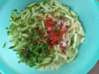 麻椒油红油拌凉皮的做法步骤:7