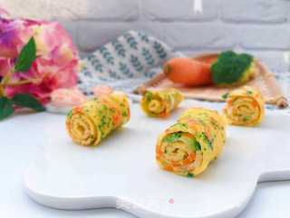 【宝宝辅食】鲜虾杂蔬蛋卷 的做法步骤:14