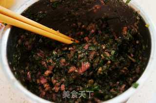 鸵鸟肉蒲公英馅水饺的做法步骤:6