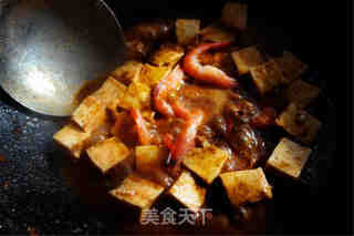 沙茶虾子煨豆腐的做法步骤:8