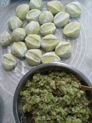 甜椒馅蒸饺的做法步骤:14