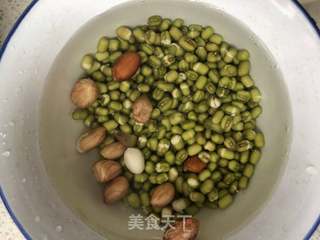 #绿豆花生红枣浆的做法图解2