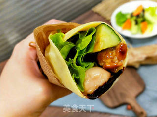 鳗鱼鸡蛋卷饼的做法步骤：11