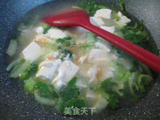 青菜咸鸭蛋豆腐羹的做法步骤：5