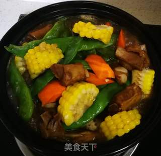 排骨玉米炖豆角的做法步骤:10