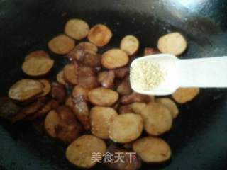 五花肉炒素鸡的做法步骤：10